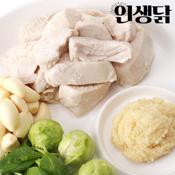 인생닭 스팀 닭가슴살 마늘맛 200g 50팩